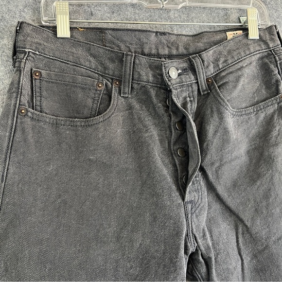 LEVI'S 501 White Oak Cone Denim Jeans Button Fly Grey Size 32 (altered) - Picture 8 of 12
